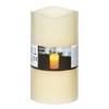 Κερί LED Διακοσμητικό Εκρού Κυματιστή Κορυφή 8x15 cm - Θερμό Φως Φλόγας