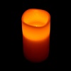 Κερί LED Διακοσμητικό Εκρού Κυματιστή Κορυφή 8x15 cm - Θερμό Φως Φλόγας