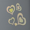 Αυτοκόλλητα Ακρυλικά Καθρέφτες Καρδιές Ιριδίζουσες 15x18 cm