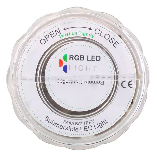 Φως Αδιάβροχο 10 LED RGB με Χειριστήριο 7x2.7 cm
