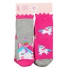Κάλτσες Χειμερινές για Κορίτσι Ροζ Γκρι Μονόκερος Anti-slip - 2 ζευγ.