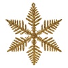 Σετ Χριστουγεννιάτικα Στολίδια Δέντρου Χιονονιφάδες Xρυσό Glitter 10 cm - 5 τμχ.