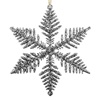 Σετ Χριστουγεννιάτικα Στολίδια Δέντρου Χιονονιφάδες Aσημί Glitter 10cm - 5 τμχ.