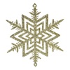 Σετ Χριστουγεννιάτικα Στολίδια Δέντρου Χιονονιφάδες Σαμπανί Glitter 10 cm - 5 τμχ.