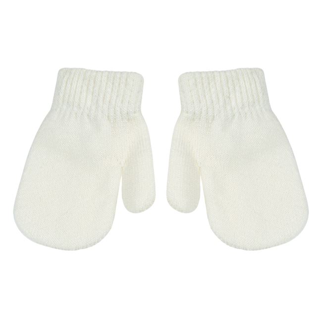 Γάντια Χειμερινά Χούφτα Βρεφικά Unisex Εκρού 0-12 Μηνών