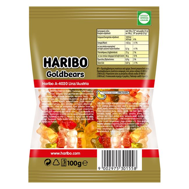Καραμέλες HARIBO Αρκουδάκι 100 g