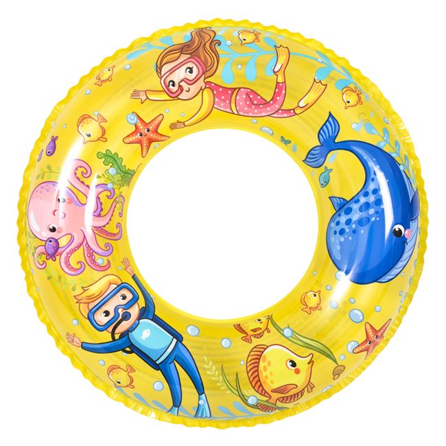 Κουλούρα Κολύμβησης Χρωματιστή Σχέδιο Βυθός 60 cm