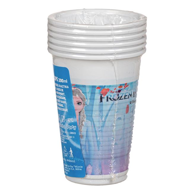 Ποτήρια Πλαστικά Πάρτι Frozen 2 200 ml - 6 τμχ.