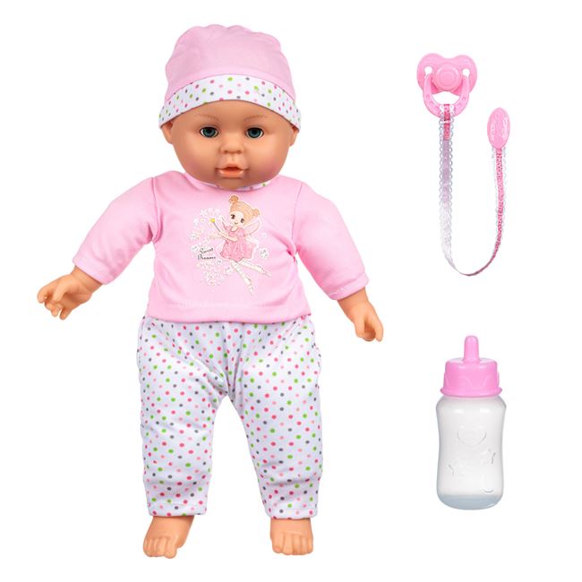 Κούκλα Μωρό "Θέλω την Πιπίλα μου" με Ήχο 38 cm