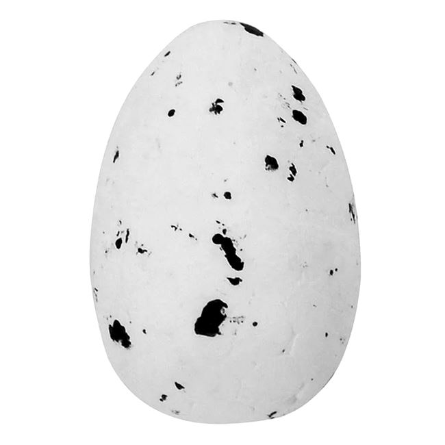 Πασχαλινά Διακοσμητικά Λευκά Αυγά Μαύρα Στίγματα 3cm - 36 τμχ.