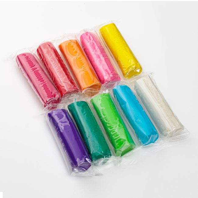 Πλαστελίνες σε Κουβά 10 Διαφορετικά Χρώματα  - 500 g
