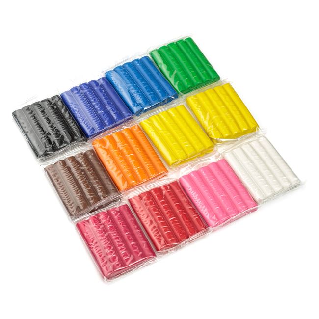 Πλαστελίνες σε Κουτί 12 Διαφορετικά Χρώματα - 750 g 