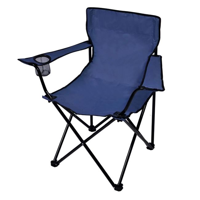 Καρέκλα Camping Πτυσσόμενη Μπλε με Θήκη 50x50x80 cm