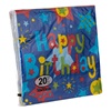 Χαρτοπετσέτες Happy Birthday Μπλε 33x33cm - 20