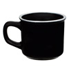Κούπα Mini Κεραμική Καφέ Μαύρη Λευκό "BISTROT Cafe Espresso" 140ml