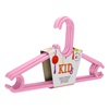 Κρεμάστρα Παιδική Πλαστική Ροζ 30cm - 4 τμχ.