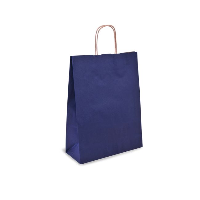 Τσάντα Δώρου Κraft Μπλε Χάρτινη Μεσαία 26x11x35cm