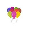 Μπαλόνια με Ξυλάκια & Βάσεις Διάφορα Χρώματα - 10 τμχ.