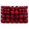 Σετ Χριστουγεννιάτικες Μπάλες Κόκκινες Ματ Γυαλιστερές Glitter Διάτρητες 3-4-6 cm - 100 τμχ.