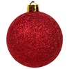 Σετ Χριστουγεννιάτικες Μπάλες Κόκκινες Ματ Γυαλιστερές Glitter Διάτρητες 3-4-6 cm - 100 τμχ.