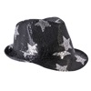 Αποκριάτικο Καπέλο Καβουράκι Μαύρο Ασημί Αστέρια Παγιέτες