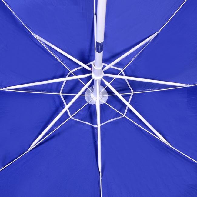 Ομπρέλα Θαλάσσης Αντιανεμική Μπλε UPF 50+ Σκελετός Αλουμινίου 2m