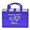 Ψάθα Παραλίας Τσάντα Μονή Πλαστική Μπλε Ριγέ με Φουσκωτό Μαξιλάρι 180x86 cm