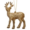 Χριστουγεννιάτικο Στολίδι Δέντρου Τάρανδος Χρυσό Glitter 12.5 cm