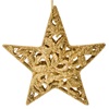 Σετ Χριστουγεννιάτικα Στολίδια Αστέρια Χρυσά Διάτρητα Glitter 10cm - 4 τμχ.