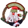 Χριστουγεννιάτικο Διακοσμητικό Ξύλινο Στεφάνι Άγιος Βασίλης 15 cm