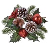 Χριστουγεννιάτικο Διακοσμητικό Δαχτυλίδι Κεριού Κουκουνάρι Μήλο Αχλάδι Glitter 20 cm
