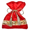 Χριστουγεννιάτικο Πουγκί Δώρου Βελουτέ Κόκκινο Χρυσό 16x20cm