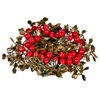 Χριστουγεννιάτικο Διακοσμητικό Δαχτυλίδι Κεριού Κόκκινα Berries 14 cm
