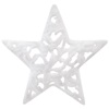 Σετ Χριστουγεννιάτικα Στολίδια Αστέρια Λευκά Διάτρητα Glitter 11 cm - 4 τμχ.