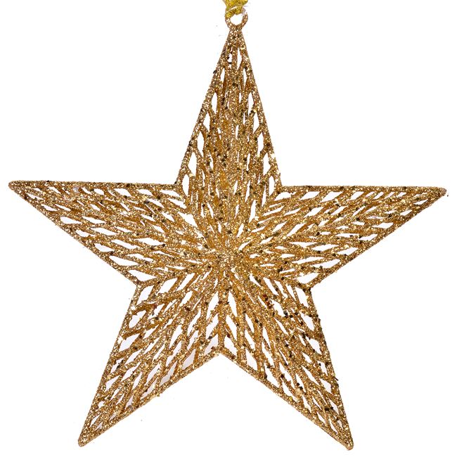 Xριστουγεννιάτικο Στολίδι Δέντρου Αστέρι Χρυσό Διάτρητο 28 cm