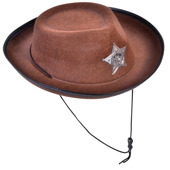 Αποκριάτικο Καπέλο Παιδικό Καφέ Cowboy Bebe