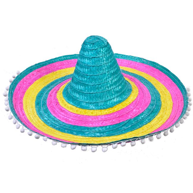 Αποκριάτικο Καπέλο Ενηλίκων Μεξικάνικο Μεγάλο Πολύχρωμο
