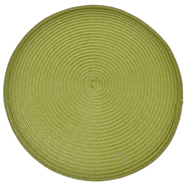 Σουπλά Πλαστικό Στρογγυλό Πράσινο Λαδί 30 cm