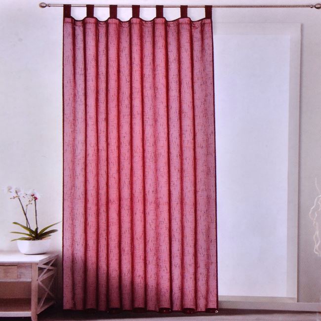 Κουρτίνα Διακοσμητική με Τρέσα Γάζα Μπορντό 140x250 cm