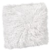 Μαξιλάρι Χειμερινής Διακόσμησης Γούνινο Shaggy Λευκό 25x25 cm