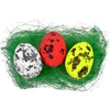 Πασχαλινά Διακοσμητικά Χρωματιστά Αυγά Μαύρες Πιτσιλιές & Χόρτο - 12 τμχ.