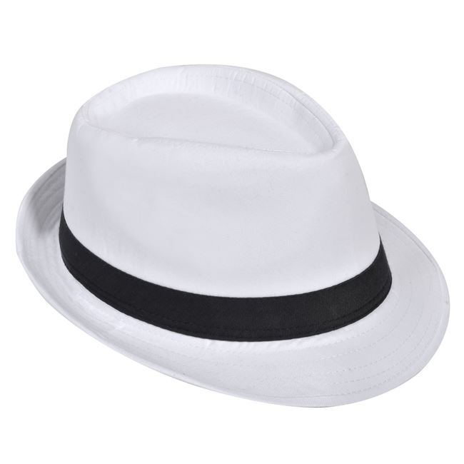 Καπέλο Ανδρικό Καβουράκι Λευκό Μαύρο Ζωνάκι